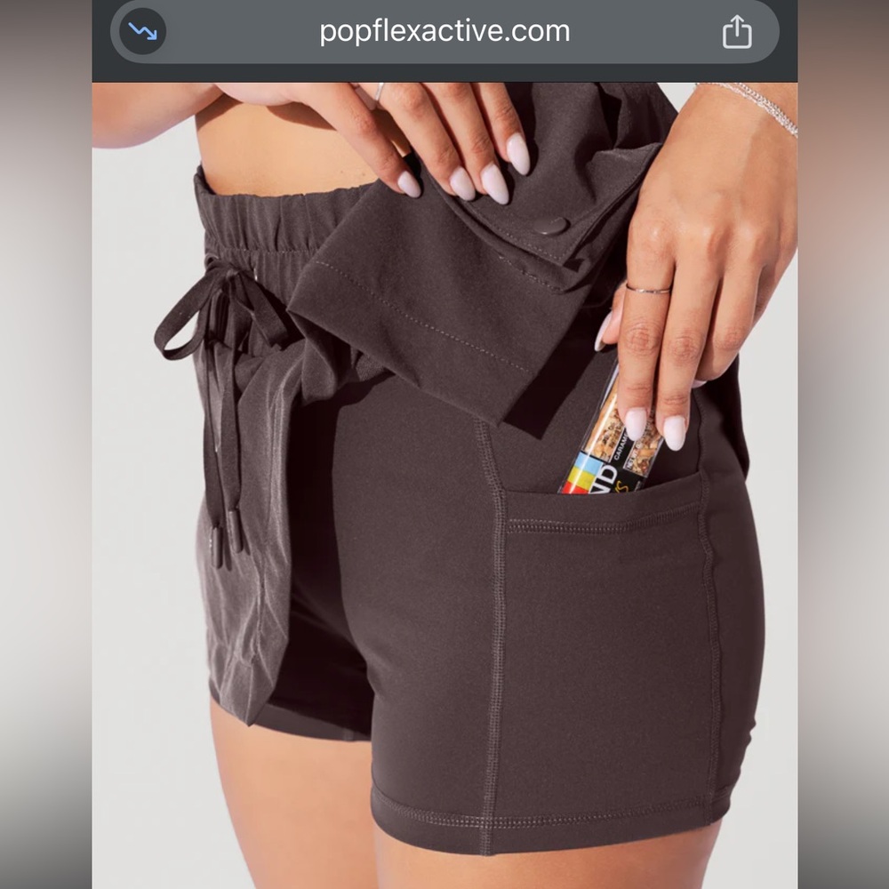 Popflex Hiking Skort - Large - Pecan - Picture 4 of 10